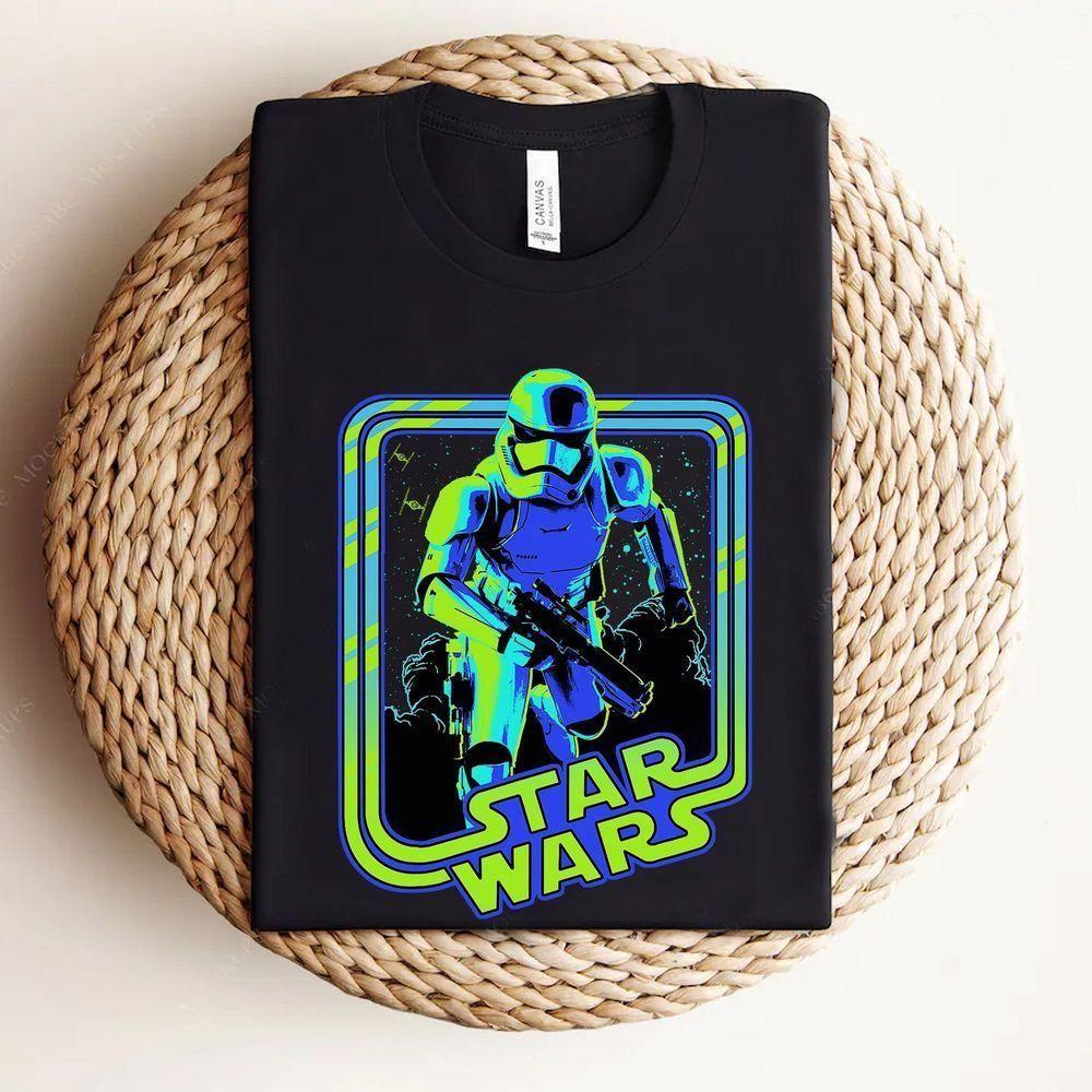 Stormtrooper Glow Neon Star Wars Vuitino Shirt